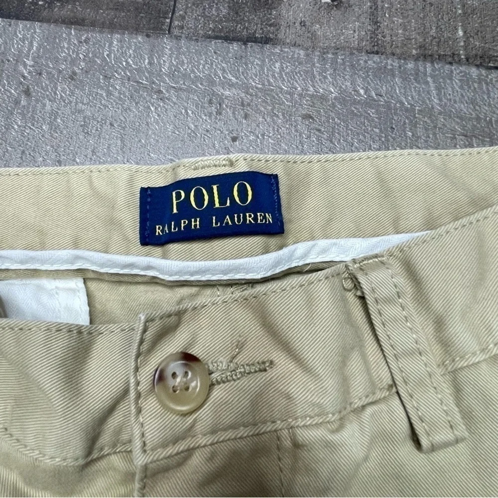 Polo by Ralph Lauren Khaki Flat Front Chino Shorts size 31